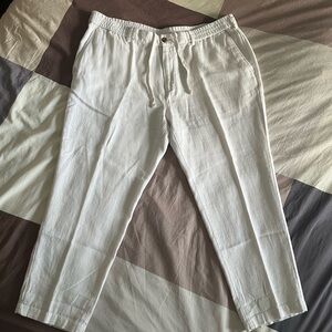 White Men's Linen Pants